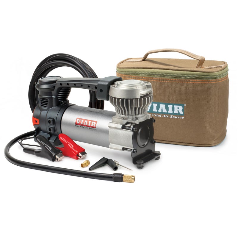 VIAIR 88P - 00088 مضخة هواء محمولة لتضخيم الإطارات للسيارات والشاحنات وSUV وRV | مضخة ثقيلة 12 فولت 120 PSI، مشبك تمساح، تشكيل لولبي - Image 1